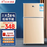 扬佳（YZJM）冰箱双门小型冷冻冷藏迷你家用冰箱双开门宿舍租房静音节能  BCD-38H106-38L金色高77厘米标准款