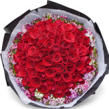 佳琳鲜花速递19朵玫瑰花束生日礼物全国同城实体花店配送 52朵红玫瑰花束-吾爱