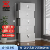 雪星（Snow star）钢制文件柜铁皮柜矮柜资料办公室档案财务凭证柜员工储物带锁铁柜 分五节档案柜 加厚款