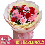 薇尼母亲节鲜花速递康乃馨花束送妈妈长辈节日祝福老师全国市区北京广州杭州长沙济南重庆合肥石家庄送货上门 19朵红粉康乃馨花束（感恩的心）