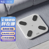 PICOOC有品智能体脂秤体重秤充电家用电子秤人体35项数据高精准脂肪秤减肥体脂称Mini-C 白色