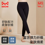 猫人（MiiOW）男士保暖裤云感棉修身打底秋裤男舒适透气打底裤 黑色（女） L