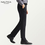NAUTICA TAILORED男士西裤耐磨商务日常职业通勤裤子 黑色 30（170/76A）
