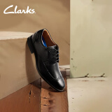 Clarks其乐男鞋男士皮鞋惠登系列英伦雕花正装商务德比鞋皮鞋男 黑色261580098 Whiddon Wing 39.5