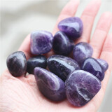 唯誠天然紫水晶裸石深紫色大颗粒抛光水晶石摆件疗愈能量把玩原矿 500g