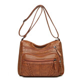 北狐真皮中老年人女包包羊皮拼接新款大容量单肩斜挎包女士背包中年妈 黄色大号