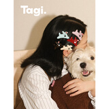Tagi.《哈哈》haha小狗钻石醋酸无痕刘海边夹可爱发夹侧边夹女生日礼物 玳瑁棕