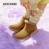 斯凯奇（Skechers）女休闲靴毛绒保暖雪地靴短筒靴144771 棕色/BRN 39 
