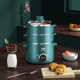 CIH电蒸锅家用多功能三层大容量自动断电蒸笼304不锈钢加厚家用电蒸锅多功能火锅不锈钢电蒸锅 三层大容量【304不锈钢】