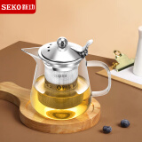 新功（SEKO） 高硼硅玻璃飘逸杯茶水分离茶壶泡茶壶玻璃茶具花茶壶过滤茶水壶 飘逸杯808 500ml