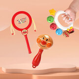 乐英奇面包超人新生宝宝摇铃沙锤拨浪鼓安抚玩具0-6-12个月婴儿抓握手摇 沙锤+手摇铃+拨浪鼓