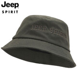 吉普（JEEP）帽子男士时尚百搭潮流渔夫帽可折叠男女情侣款钓鱼帽运动骑行遮阳帽户外休闲太阳帽A0243 军绿色