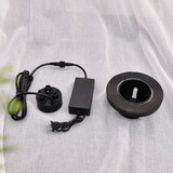 后古饰家流水喷泉造雾器加湿器假山流水喷泉鱼缸配件鱼池摆设微型LED造雾 三头塑雾+浮托（适合大水池）