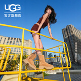 UGG秋季新款女士舒适时尚厚底人鱼短靴休闲雪地靴明星同款1158313 CHE | 栗色 36