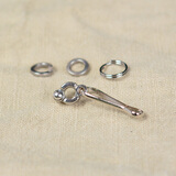 闪兔  鹦鹉鸟用训练放飞绳遛鸟玄凤小太和尚鸟儿飞行绳鹦鹉脚链脚环  牡丹伯劳5号合金脚环(不含绳)