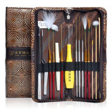 天艺 牌耳勺采耳工具套装扬州掏耳朵工具15件套装便携战国铜皮包装