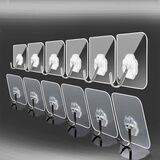 HOUYA挂钩免打孔粘胶门后挂衣钩子厨房宿舍墙面粘钩免钉承重 20只