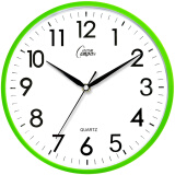 康巴丝（Compas）挂钟 创意简约钟表客厅石英钟表挂墙时钟 c2855 绿色 26cm直径