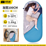 探险者（TAN XIAN ZHE）户外睡袋成人加厚加大加宽室内午休露营隔脏睡袋防寒秋冬季 【加宽无束缚5~10℃】浅蓝1.6KG