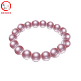 滴水成珠淡水珍珠手链可伸缩弹力绳珍珠手串佩戴方便实用礼物 9.3-10.3mm紫色珍珠(行业规格10-11mm)