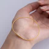 萧柏米恩1mm极细钢丝绳手绳穿小孔转运珠手链男女细款本命年手串特细红绳 时尚金 【含扣长度】16cm