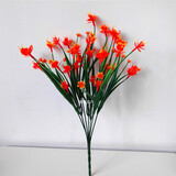 仿真蝴蝶兰花满天星假花塑料花绢花插花舞蹈拍摄客厅装饰花艺 橘色