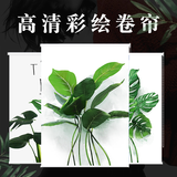 蔲蒂歌妮 北欧印花窗帘遮光窗帘布浴室卷帘卷拉式卫生间厨房客厅办公室窗帘定制卷帘免打孔 全遮光