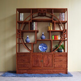 艺牛实木多宝阁博古架新中式禅意简约隔断柜客厅小型置物架多层榆木 1.5米新款多宝阁150*35*198cm