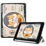 zoyu iPad保护套带笔槽10.2英寸2021款第9代适用苹果2020平板电脑第8代7三折保护壳 美元胖柴【送钢化膜】 iPad10.2英寸