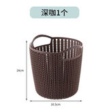 停云静舍小收纳筐家用收纳篮子玩具收纳框神器 小号深咖 一篮多用