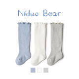 尼多熊儿童袜子婴儿长筒袜春秋款宝宝新生儿过膝袜透气棉质袜防蚊袜