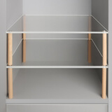 圣吉利亚克力衣柜分层隔板收纳神器鞋柜子内分层置物架桌面简易储物橱柜 板面不含腿，请在下方搭配购买腿