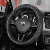 新明锐pro方向盘套真皮柯米克斯柯达昕动晶锐野帝yeti昊锐速派柯迪亚克科迪亚克GT柯珞克21款把套 黑色黑线
