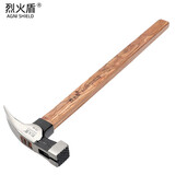 烈火盾（Agni shield）羊角锤头磁铁木工锤木工铁锤榔头方头钢锤工具锤柄木柄工地钉锤 原木柄方头13直角（总重约650g）