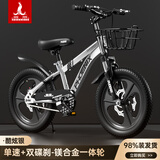 凤凰（Phoenix）儿童自行车男女宝宝脚踏车3-8-12岁儿童山地车14-18-22寸小孩单车 极氪一体轮+ 炫酷银 16寸适合身高（105-130cm）
