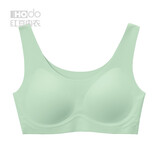 红豆文胸女果冻条无痕内衣无钢圈聚拢U型后背软支撑胸罩 奶果绿 165