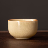 瓷牌茗茶具（cipaiming teaset）哥窑茶杯小号品茗杯家用闻香杯主人杯单杯开片可养功夫茶具配件 《秘色黄哥窑》禅定杯-单杯