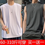 佐尚鸟tx恤背心男短袖夏季新款运动健身无袖坎肩百搭速干 白色+深灰 XL-建议110-130斤左右