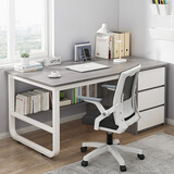 尋巧（SPERMEK） 电脑桌台式家用卧室写字桌简约宿舍书桌学生学习职员办公室桌子 【桌椅组合】欧莱文灰色120CM