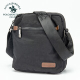 圣大保罗2025男士单肩包男包斜挎包帆布运动休闲尼龙旅行包七夕情人节礼物 黑色小号