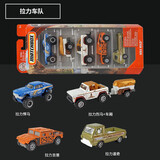 风火轮小车火辣小跑车合金赛车赛道轨道竞速弹射车男孩玩具兰博基尼模型 拉力车队主题5辆 GBJ73