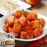 盛源来萝卜块泡菜韩式韩国酸辣萝卜干萝卜条朝鲜族萝卜泡菜 萝卜块350g*3袋