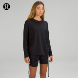 lululemon丨Side-Cinch 女士棉混纺双侧抽绳长袖 T 恤 LW3FZ0S 黑色 6