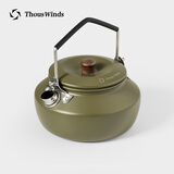 THOUS WINDS 千风迷你不锈钢烧水壶户外明火煮水壶咖啡泡茶壶0.6L露营烧水壶 0.6L迷你不锈钢烧水壶 橄榄绿色
