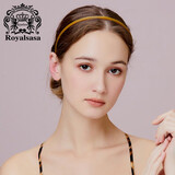 皇家莎莎多色哑光时尚简约彩色亚克力发箍少女洗脸化妆束发卡压发头箍发饰 卡其色KH