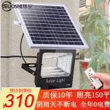 烁室（SUOSHI）太阳能灯路灯户外照明灯LED家用防水一拖一、一拖二太阳能庭院灯 聚光款2000W-照600平-光控+遥控