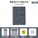 易飞白板笔记本桌面记事板便携白板A5可擦写备忘录草稿纸计划板留言板白板写字板学生办公白板本易擦写 鸢尾蓝(0.5三色笔+擦布+0.5黑笔6支+板擦)