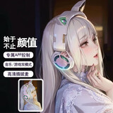 萌可儿猫耳朵无线蓝牙耳机头戴式新款闪灯粉色可爱耳机网红款学生女生二次元动漫萌高颜值送女友生日礼物 升级版-樱花粉 默认1