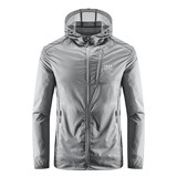 JEEP SPIRIT吉普户外运动轻薄夹克男 春夏户外透气速干外套男皮肤衣百搭 中灰 XL