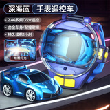 Letop Baby儿童遥控兔子手表合金小汽车男女孩迷你赛车电动玩具网红六一礼物 【合金/2.4G/带灯】兰博（蓝）